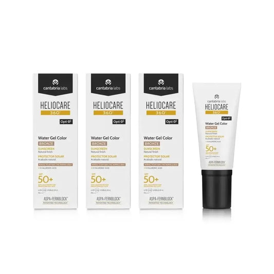 Heliocare 360º Farbe Wasser Gel Bronze Spf 50+, 3X50 Ml