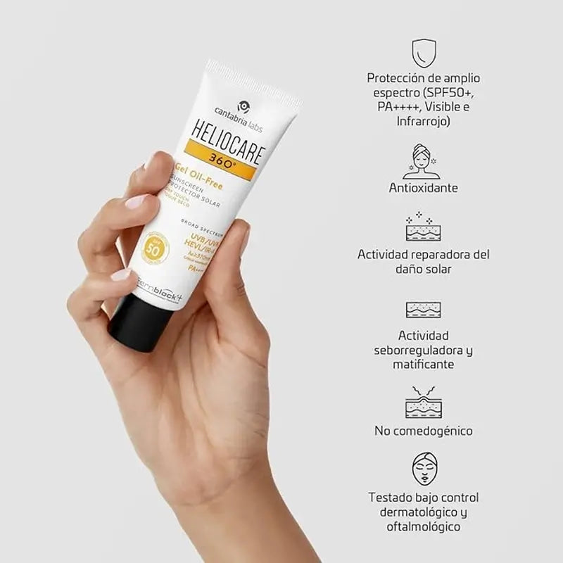 Heliocare 360º Ölfreies Gel Spf 50+ 50 Ml