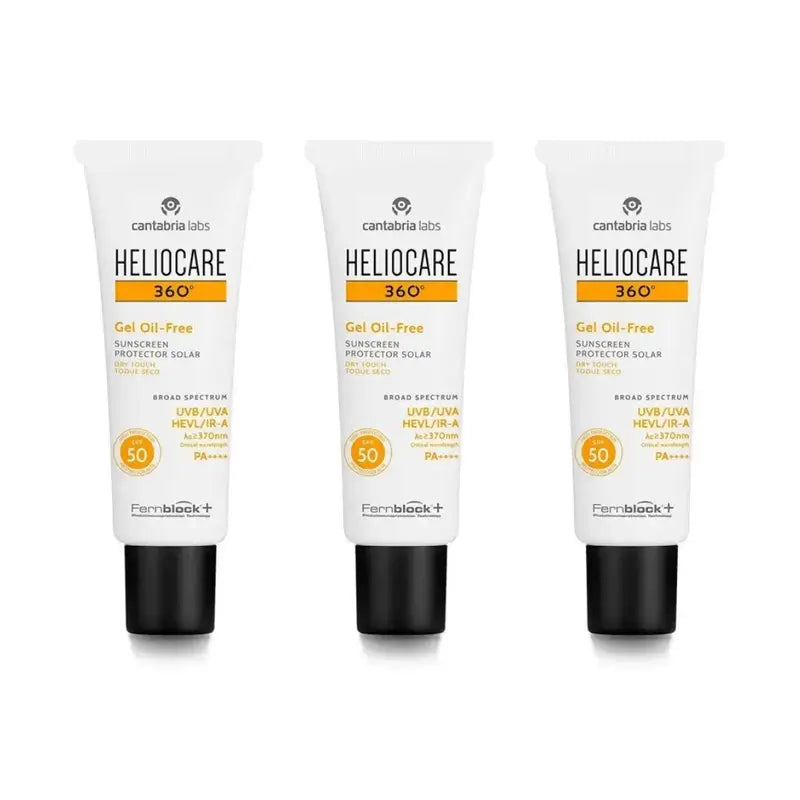 Heliocare 360º Ölfreies Gel Spf 50+, 3X50 Ml