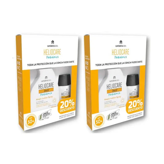 Heliocare Duplo 360º Pack Pädiatrisches Mineral 50Ml + Atopische Pistole 250Ml