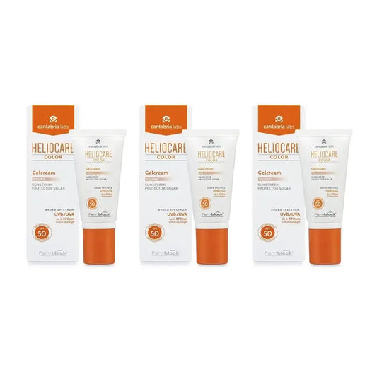 Heliocare Gelcream Farbe Braun Spf 50+, 3X50 Ml