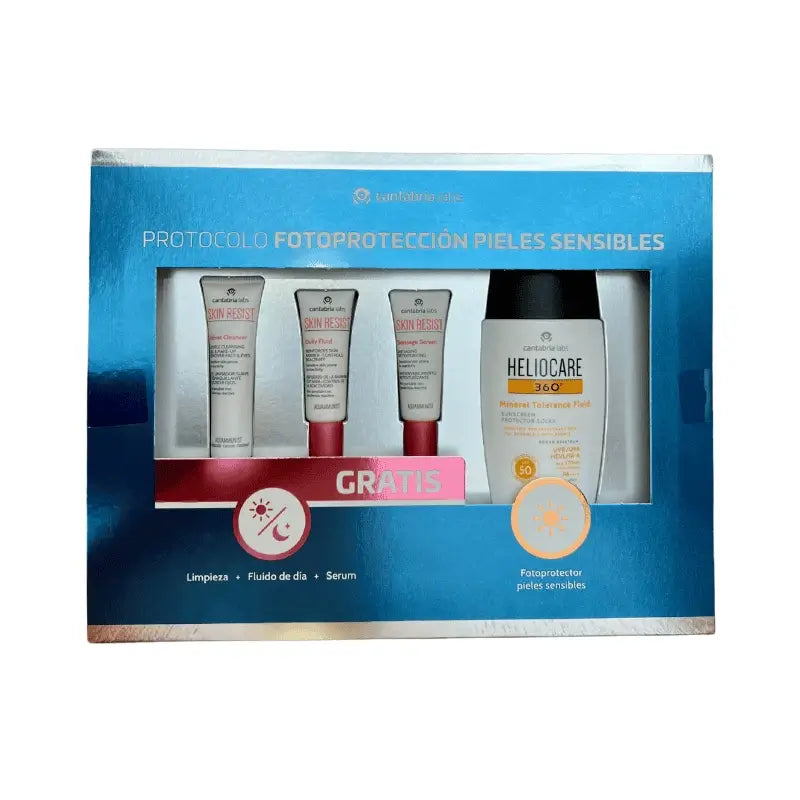 Heliocare Pack 360 Mineral Tolerance Fluid SPF50 + 3 Skin Resist-Proben