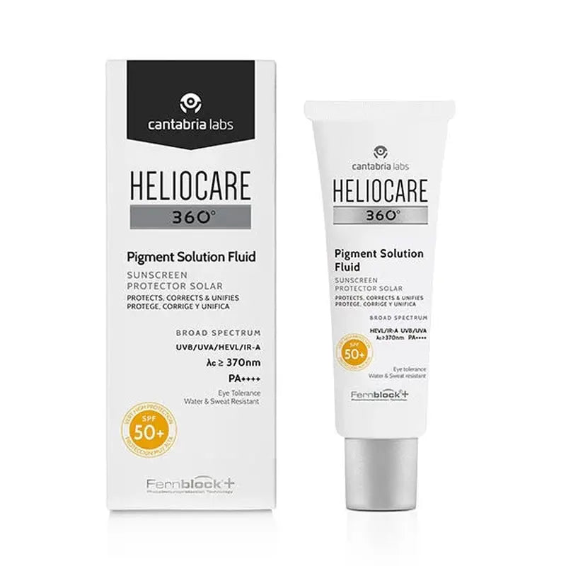 Heliocare Pack 360 Pigment Solution Fluid SPF50+, 50 ml + Neorerin Dc Concentrate 10 ml Gratis-Geschenk