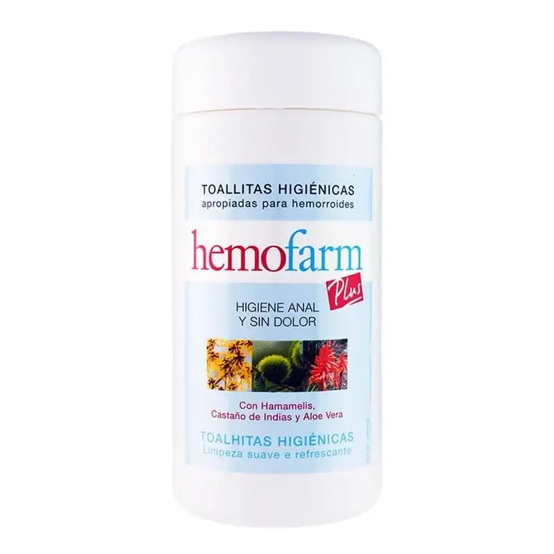 Hemofarm Plus, Flasche 60 Hämorrhoiden-Tücher