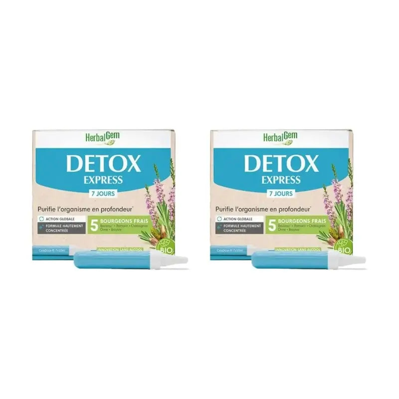 Herbalgem Detox Express, 7X10Ml, 2er-Pack