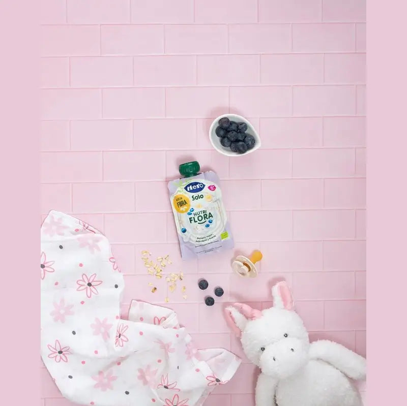 Hero Baby Solo Sachet Nutriflora Banane, Joghurt, Blaubeeren & Haferflocken 100G