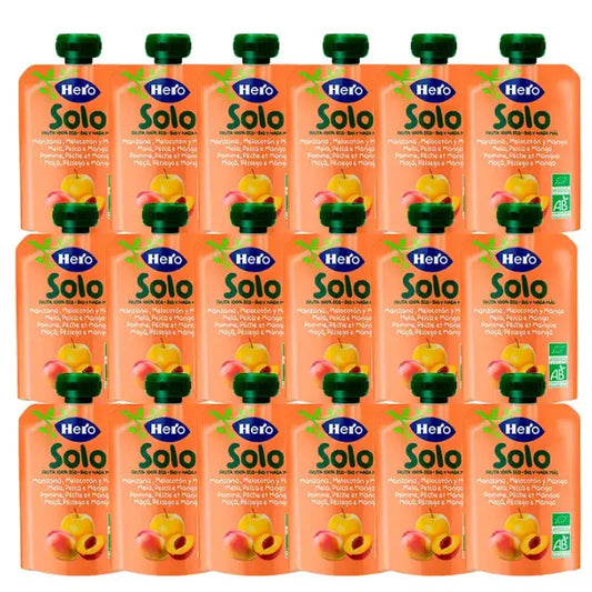 Hero Baby Pack Apfel Pfirsich Mango Eco Sachet, 18 X 100 Gr