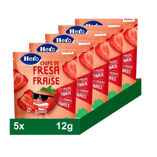 Hero Baby Pack Snack Kinder Erdbeerchips , 5 X 12 Gramm