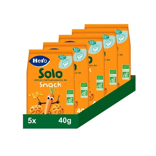 Hero Baby Snacks Packung Nur Karotte & Mais, 5 X 40 Gramm