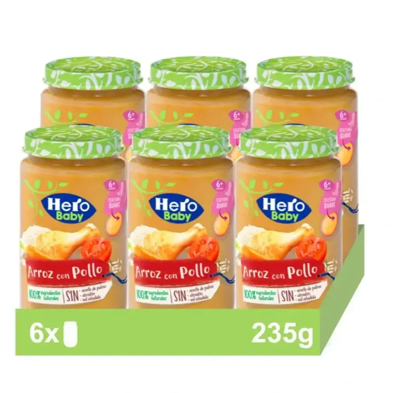  Hero Baby Pack Reis & Huhn Milchreis, 6 X 235 Gramm