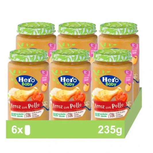  Hero Baby Pack Reis & Huhn Milchreis, 6 X 235 Gramm