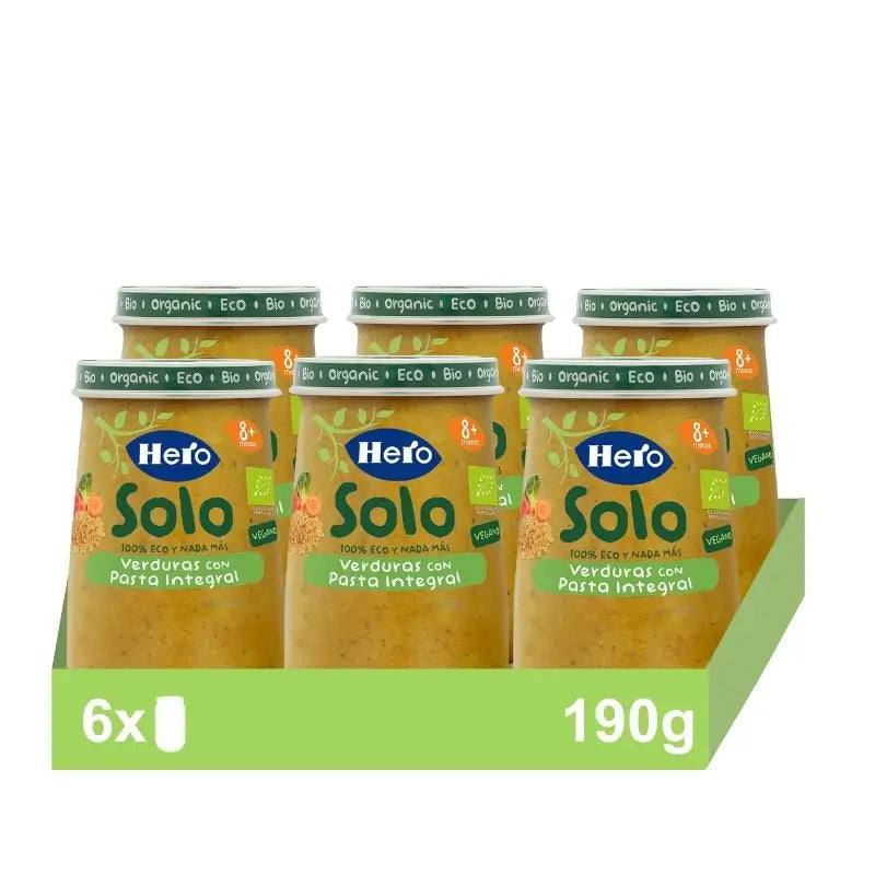 Hero Baby Pack Eco Vegetable Only Pack mit Vollkornnudeln, 6 x 190g