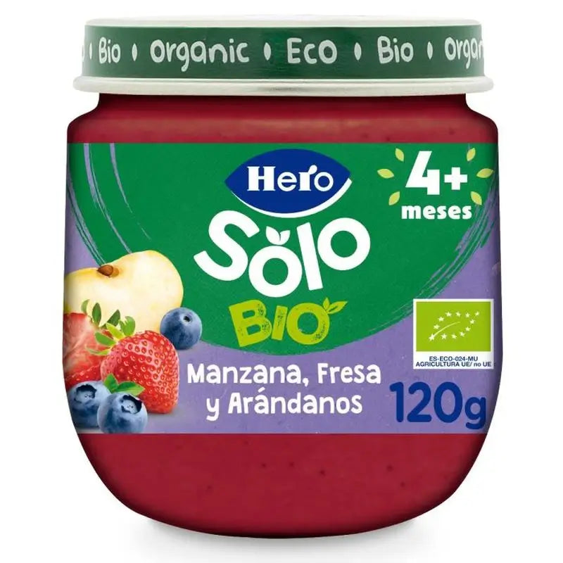 Hero Baby Eco Apfel, Erdbeere & Heidelbeere Solo Dose 120G