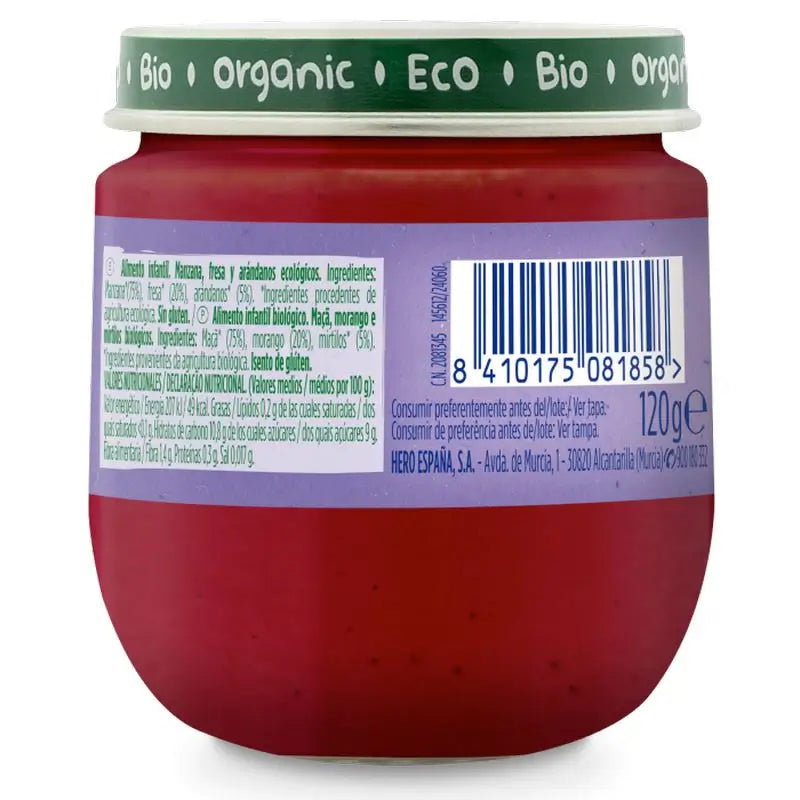 Hero Baby Eco Apfel, Erdbeere & Heidelbeere Solo Dose 120G