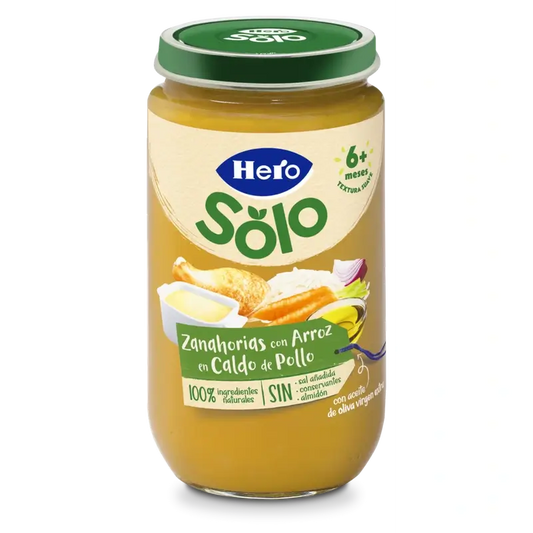 Hero Baby Karotten mit Reis in Hühnerbrühe, 235gr