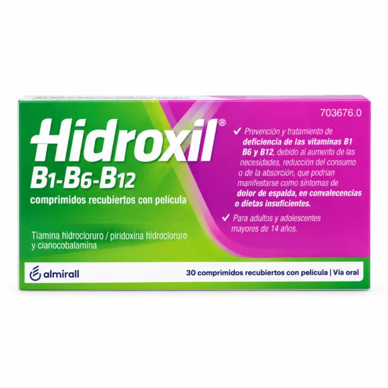 Hidroxil B1 B6 B12, 30 Tabletten