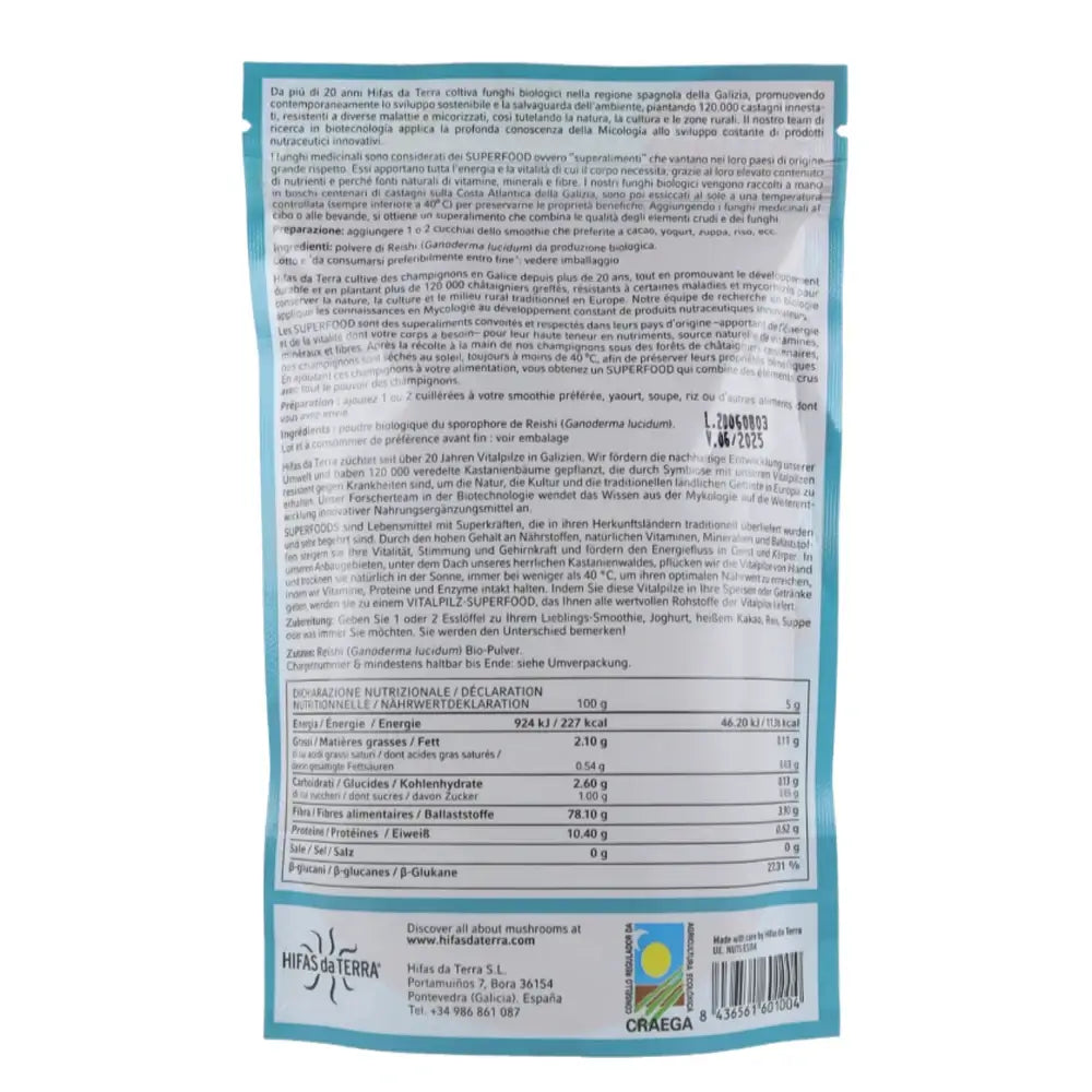 Hyphae Da T Reishi Antiox Superfood-Pulver Bio, 100 g