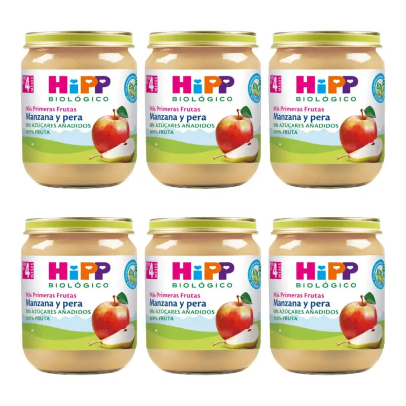 Hipp Bio Apfel-Birnen-Gläschen, 6er-Pack à 125 g