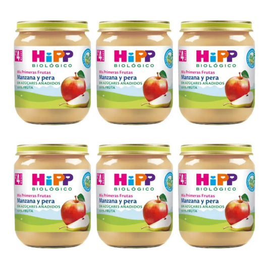 Hipp Bio Apfel-Birnen-Gläschen, 6er-Pack à 125 g