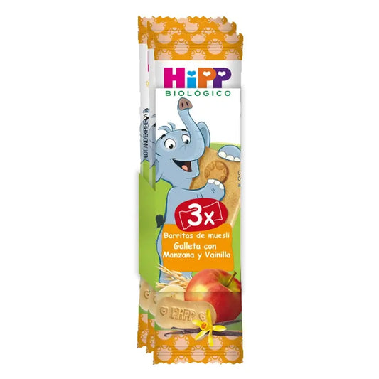 Hipp Bio-Müsliriegel Apfel & Vanille Keks, Packung 3x20 Gramm