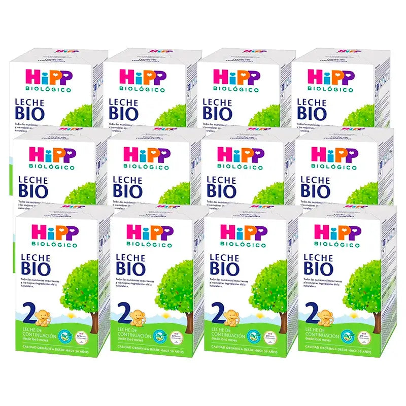 Hipp Milch 2 Bio, Packung 12 x 600 g