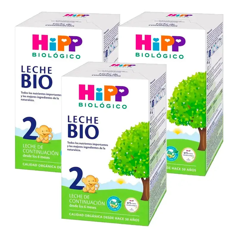 Hipp Milch 2 Bio, Packung 3 x 600 g