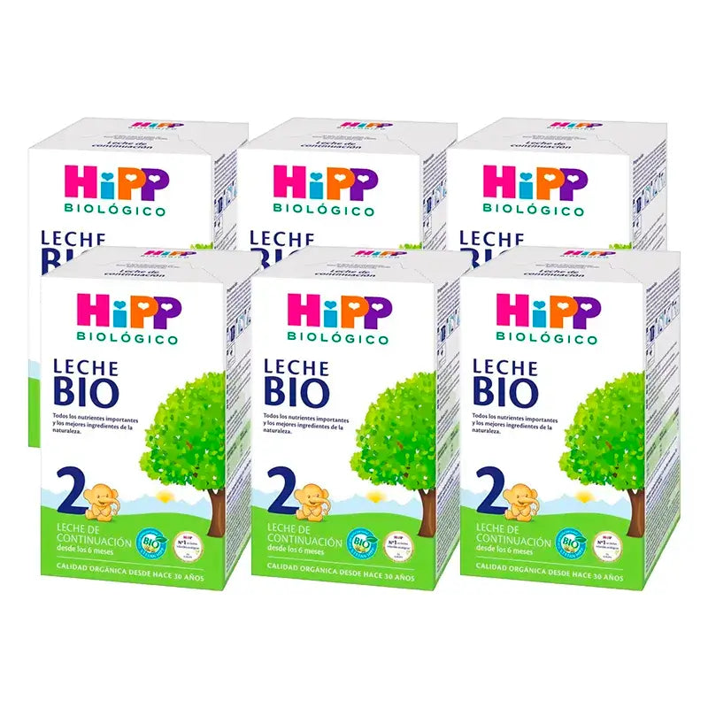 Hipp Milch 2 Bio, Packung 6 x 600 g