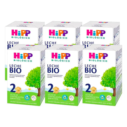 Hipp Milch 2 Bio, Packung 6 x 600 g
