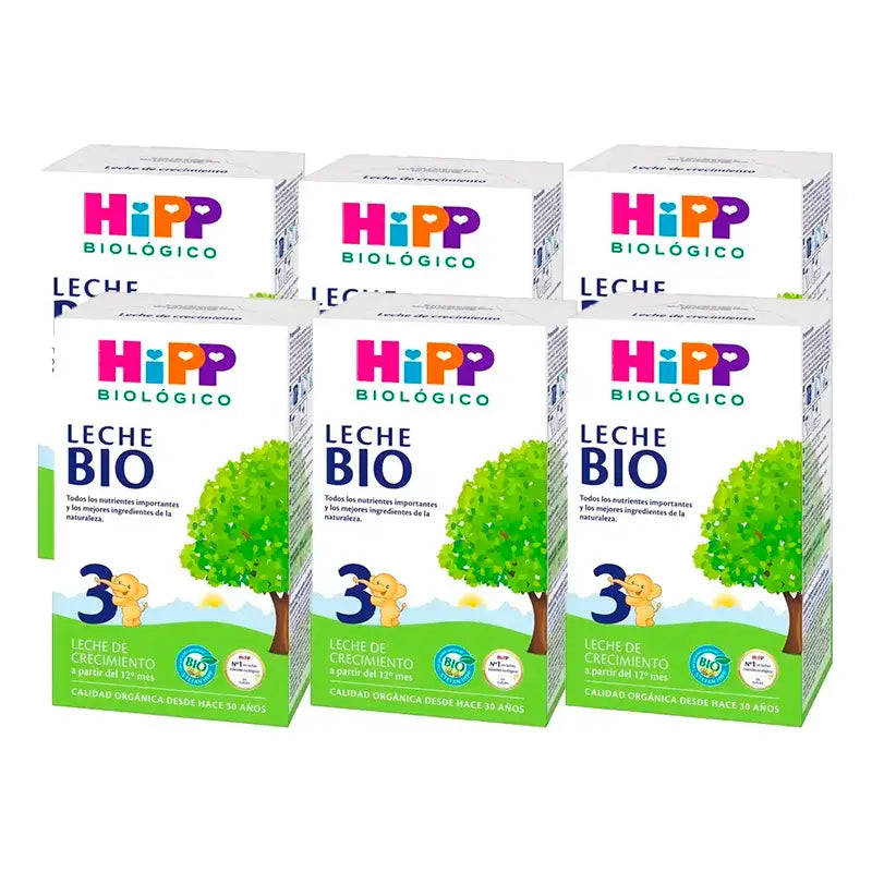 Hipp Bio Aufwuchsmilch 3, Packung 6 x 500 g