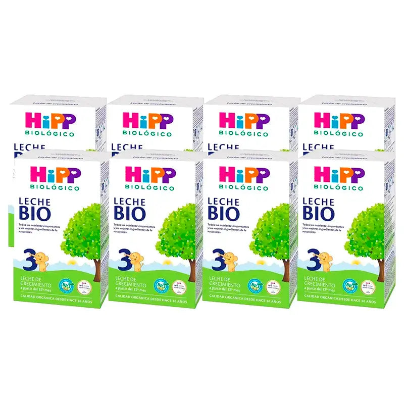 Hipp Bio Aufwuchsmilch 3, Packung 8 x 500 g