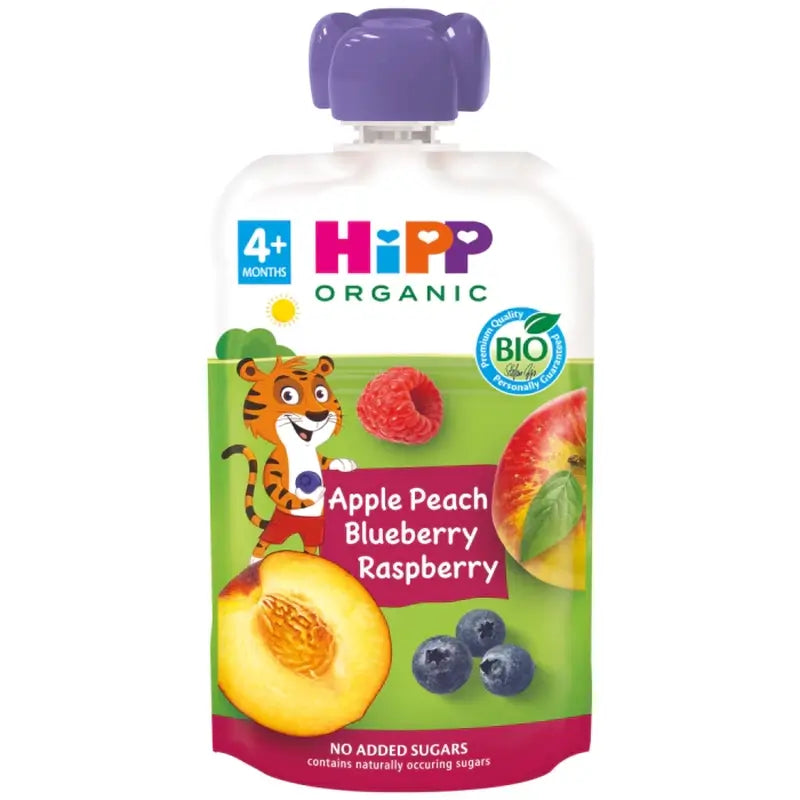 Hipp Bio Pouches Pfirsich Apfel & Waldbeere, 100 G