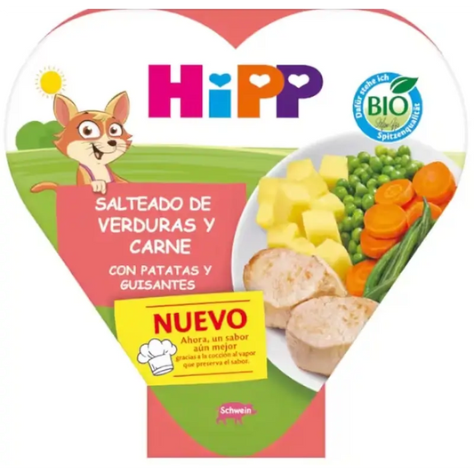 Hipp Bio Gedünstetes Gemüse, Fleisch, Kartoffeln und Erbsen, 250 G