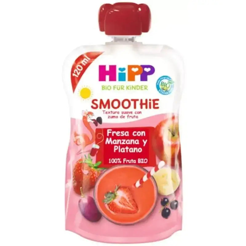 Hipp Bio-Erdbeer-Apfel-Bananen-Smoothie, 120 ml