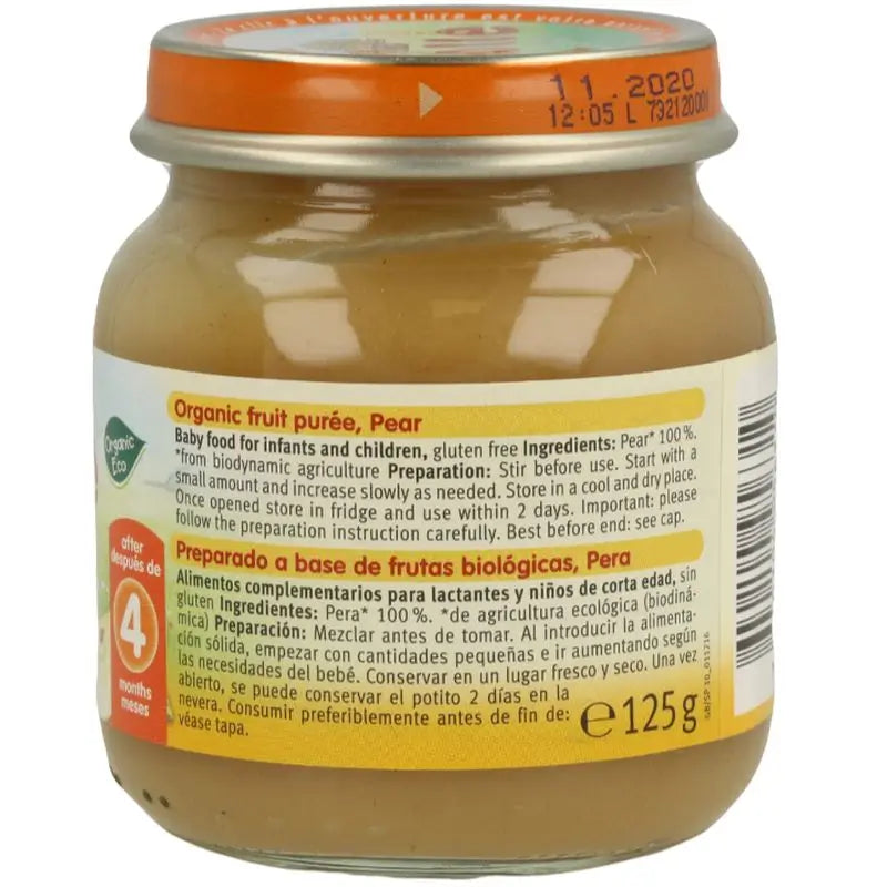 Holle 100% Birne Mini-Birnenglas 4Monate 125Gr. Demeter