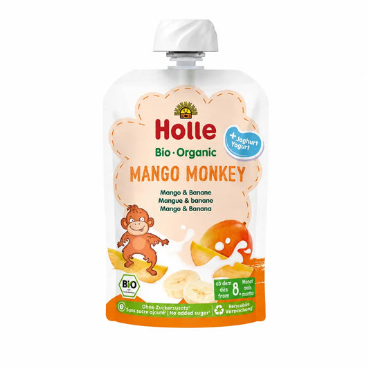 Holle Smoothie Mango Monke Mango mit Joghurt 8Monate 85Gr.