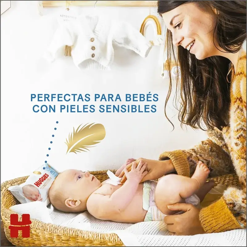 Huggies Extra Care Sensitive Feuchttücher, 144 Stück