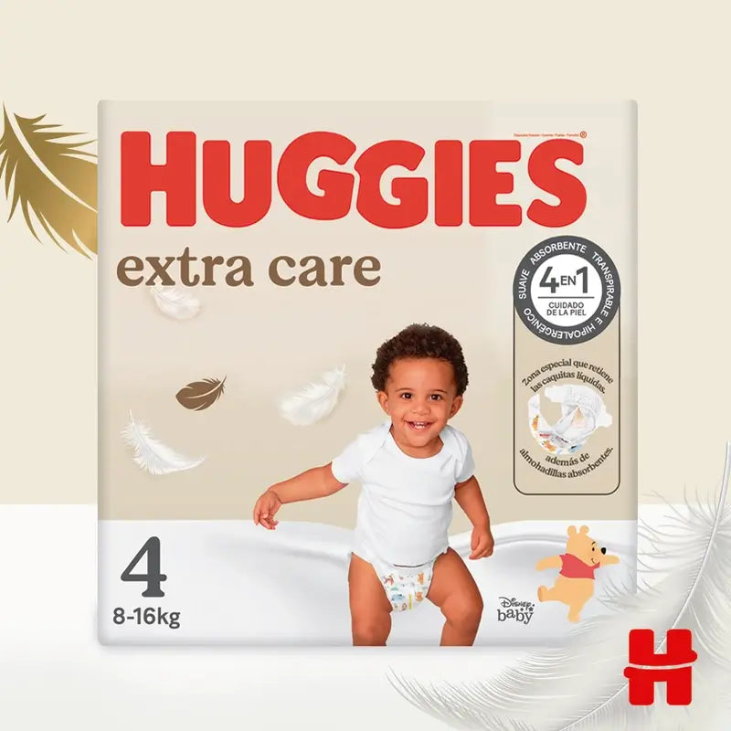 Huggies Extra Care Größe 4 (9-14 Kg) Disney Baby Windel , 76 Stk.