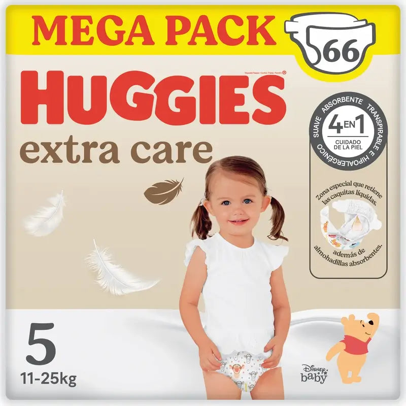 Huggies Extra Care Größe 5 (11-25 Kg) Disney Baby Windel , 66 Stück
