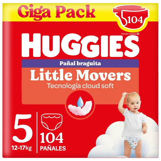 Huggies Little Movers Größe 5 (12-17 kg) Disney Baby Windelhöschen, 104 Stück.