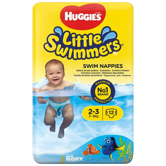 Huggies Little Swimmers Größe 2-3 (3–8 kg), Schwimmwindeln, 12 Stück