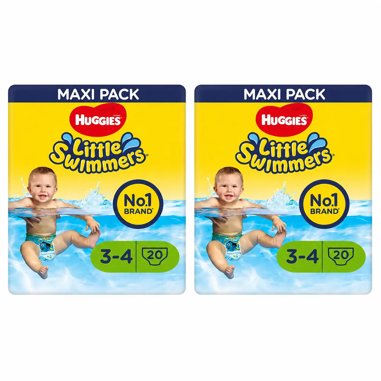 Huggies Little Swimmers Größe 3-4 Schwimmwindeln, 20 Stück, Packung 2