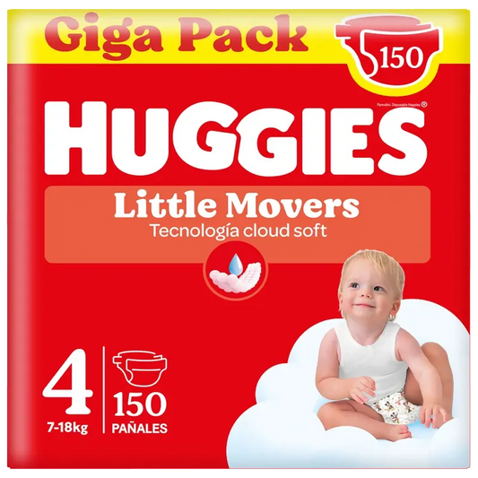 Huggies Little Movers Größe 4 (7-18 kg) Disney Baby Windel, 150 Stk.