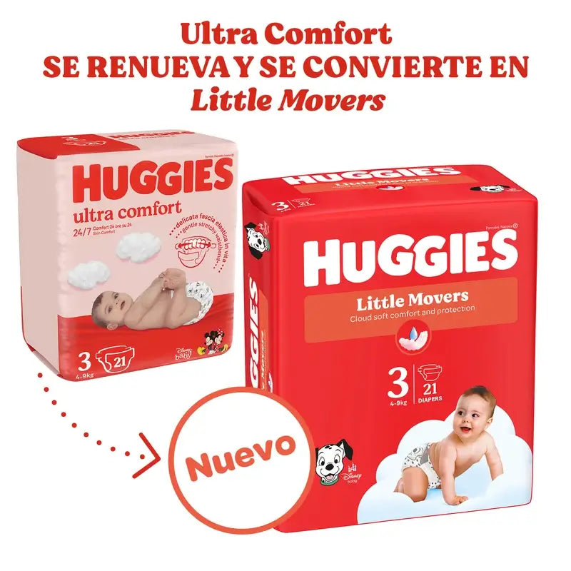 Huggies Little Movers Größe 4 (7-18 kg) Disney Baby Windel, 150 Stk.