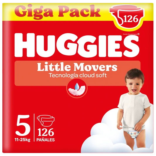 Huggies Little Movers Größe 5 (11-25Kg) Disney Baby Windel, 126 Stück