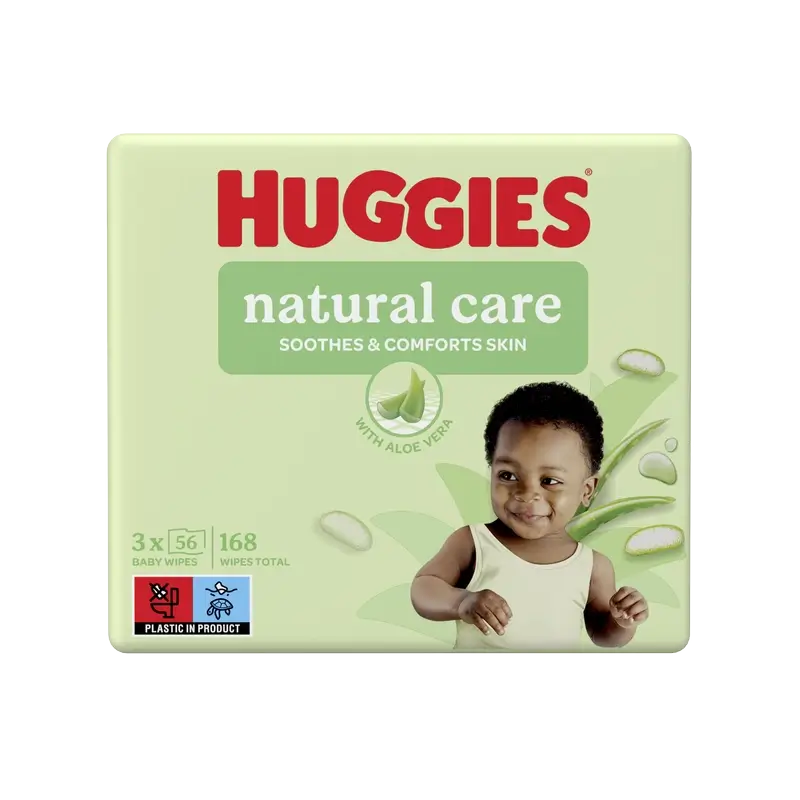 Huggies Natural Care Feuchttücher, 168 Stück.