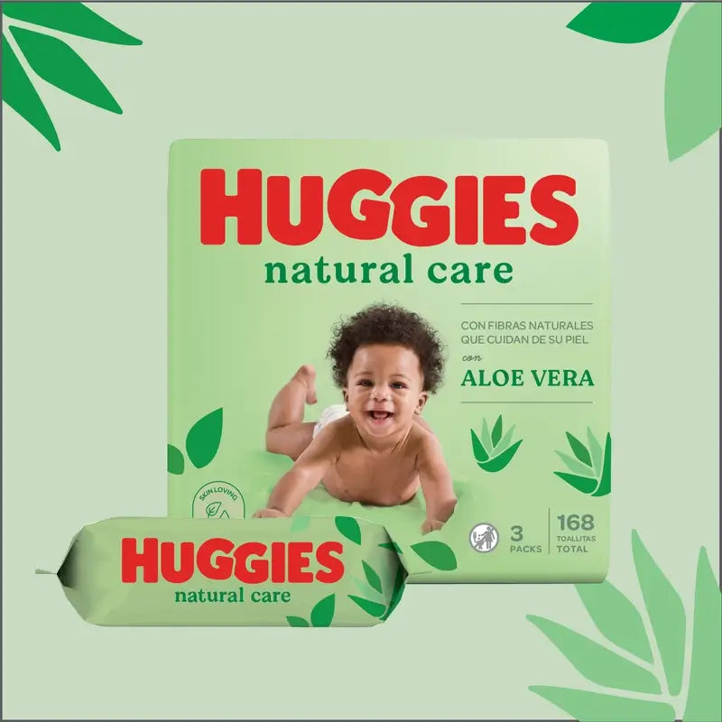 Huggies Natural Care Feuchttücher, 168 Stück.