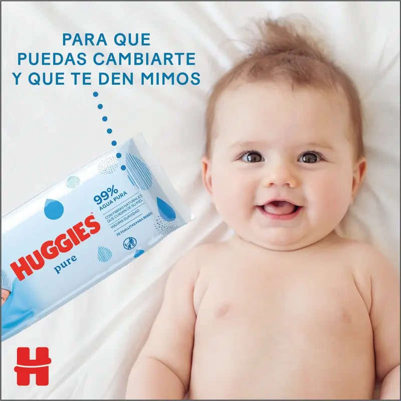 Huggies Pure Feuchttücher, 168 Stück.