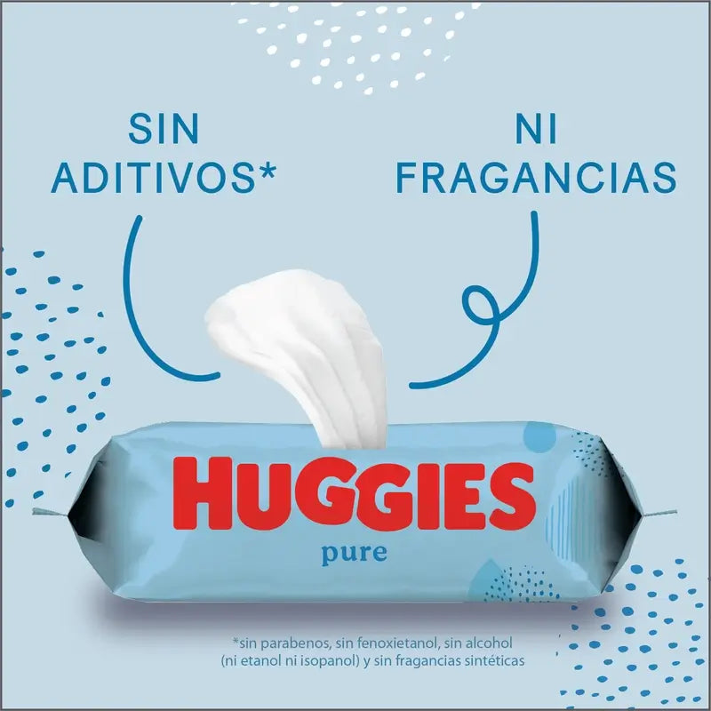Huggies Pure Feuchttücher, 56 Stück.