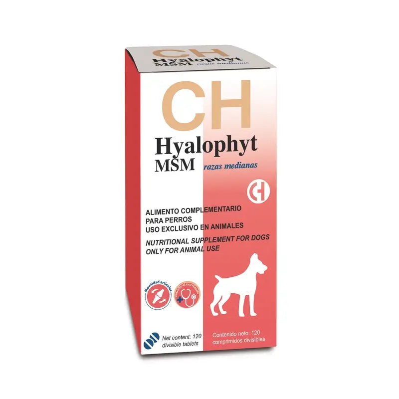 Chemical Hyalophyt MSM für mittelgroße Hunderassen, 120 Tabletten