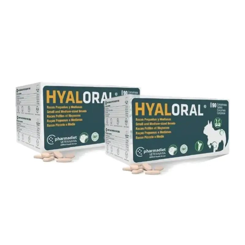 Hyaloral for Small and Medium Dogs, 90 tablets, pack of 2